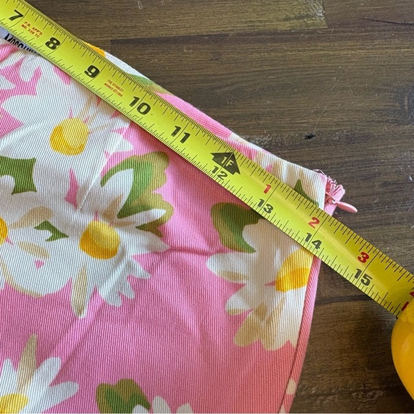 Moschino Cheap And Chic Daisy Floral Print Pants Cropped Festival Hippie Boho - Picture 4 of 12